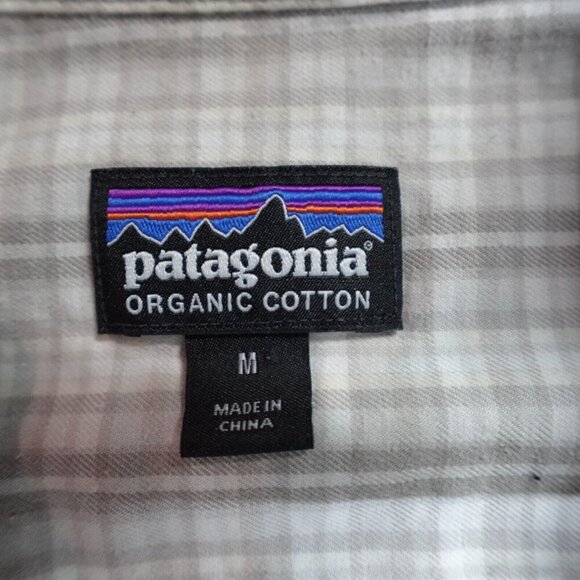 Patagonia Shirt Medium Gray Organic Cotton Flannel - Picture 3 of 9